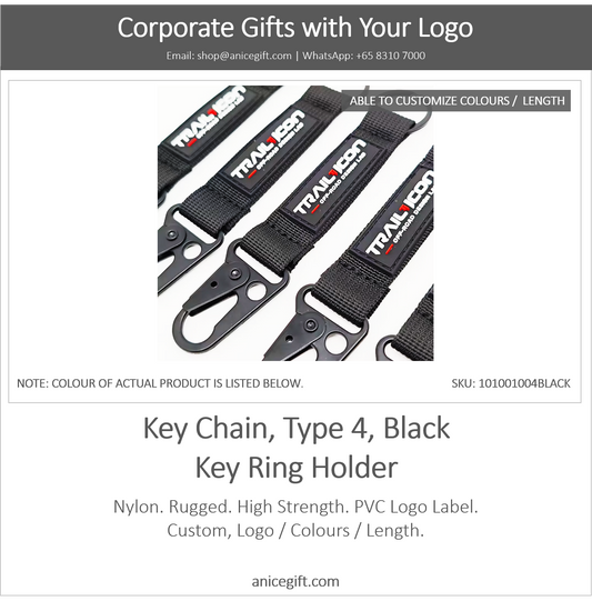 Key Chain, Type 4, Black | Key Ring Holder