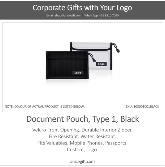 Document Pouch, Type 1, Black