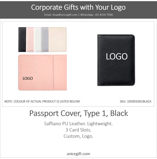 Passport Cover, Type 1, Black