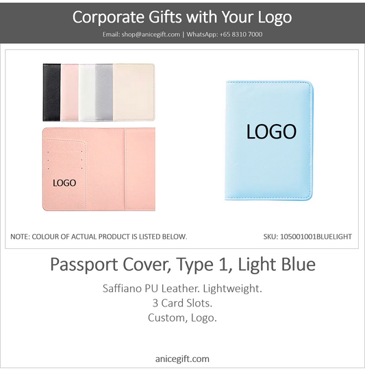 Passport Cover, Type 1, Light Blue
