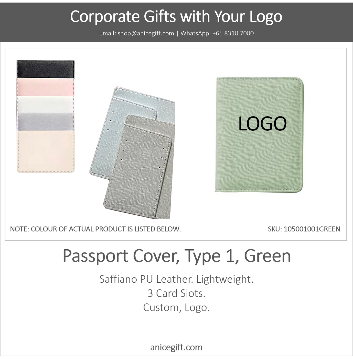 Passport Cover, Type 1, Green