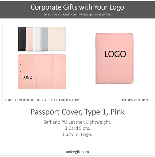 Passport Cover, Type 1, Pink