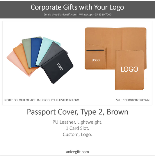 Passport Cover, Type 2, Brown