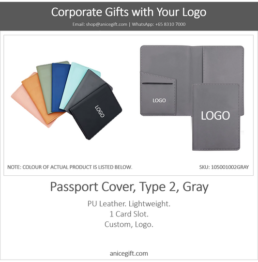 Passport Cover, Type 2, Gray