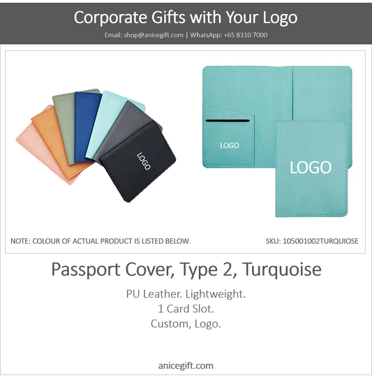 Passport Cover, Type 2, Turquoise