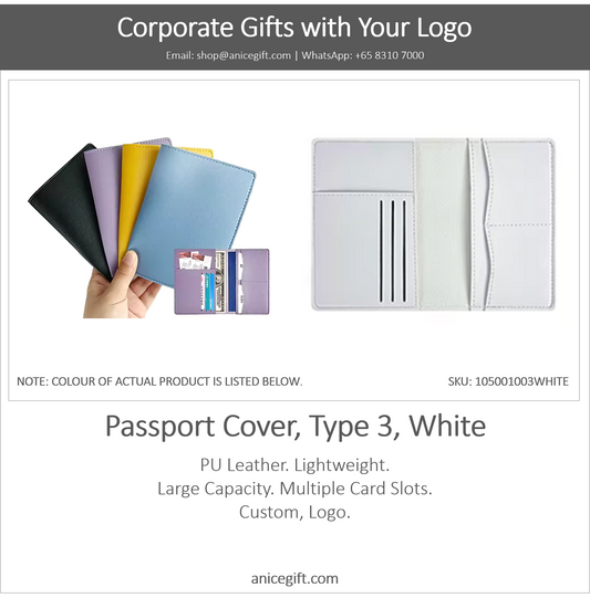 Passport Cover, Type 3, White