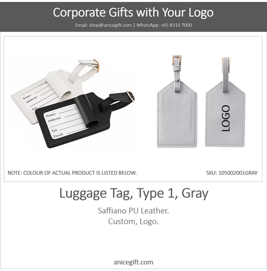 Luggage Tag, Type 1, Gray