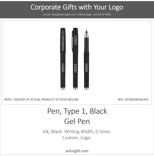 Pen, Type 1, Black | Gel Pen