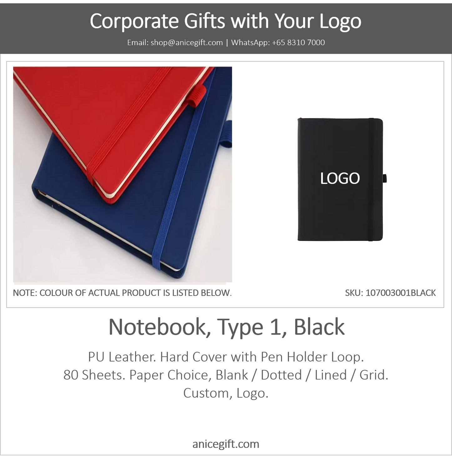 Notebook, Type 1, Black