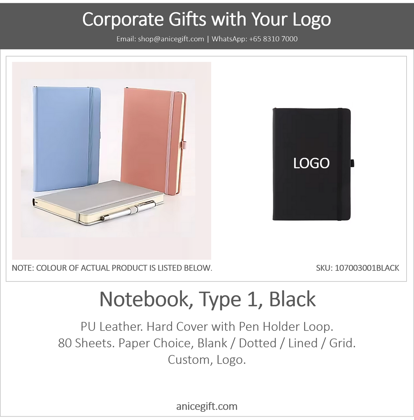 Notebook, Type 1, Black