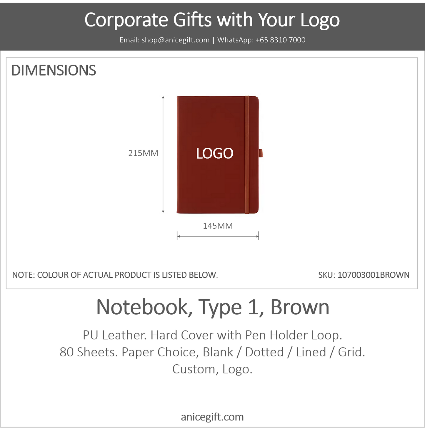 Notebook, Type 1, Brown