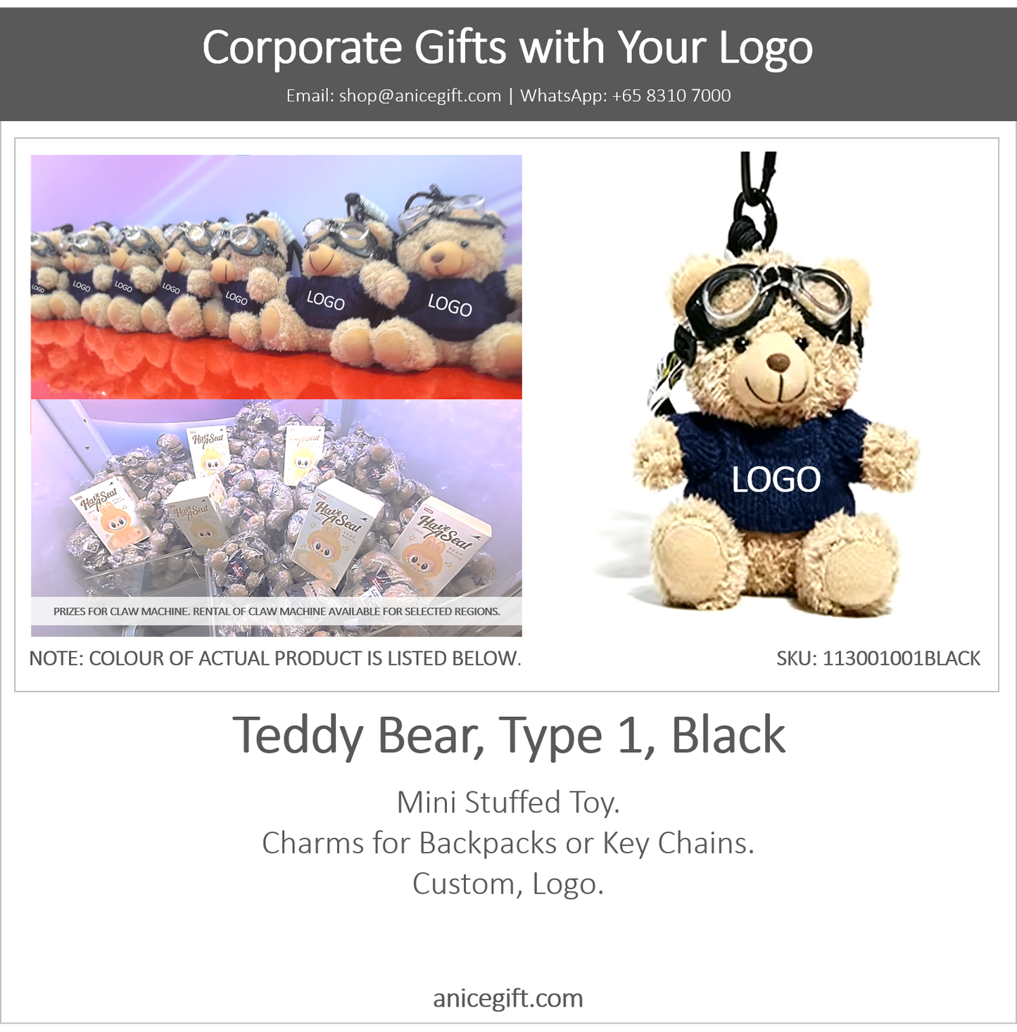 Teddy Bear, Type 1, Black