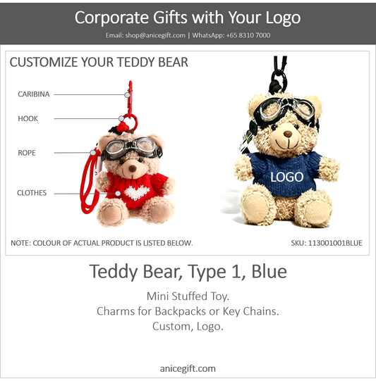 Teddy Bear, Type 1, Blue