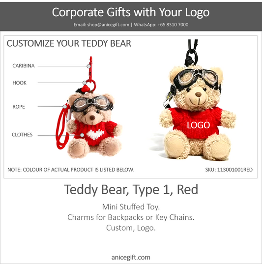 Teddy Bear, Type 1, Red