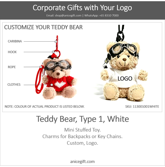 Teddy Bear, Type 1, White