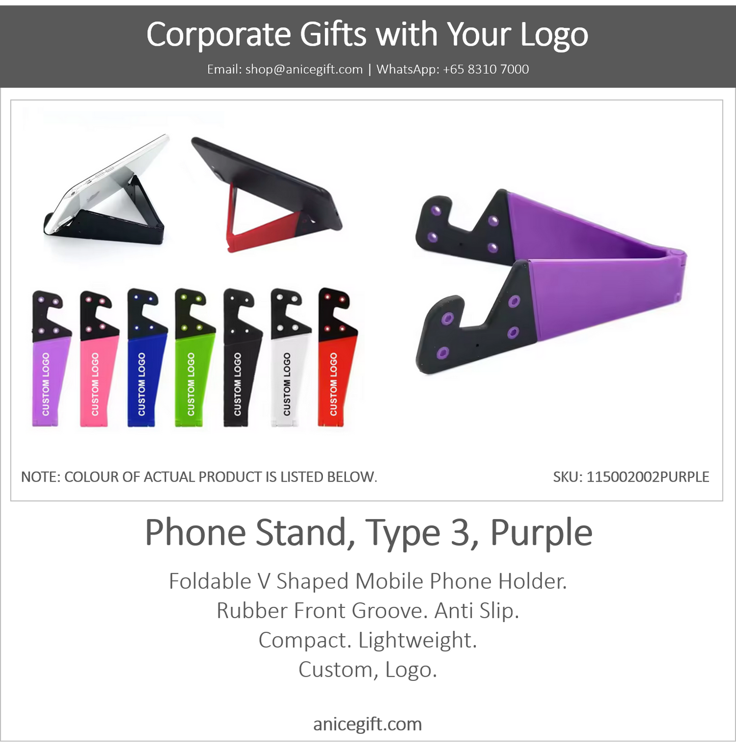 Phone Holder, Type 3, Purple