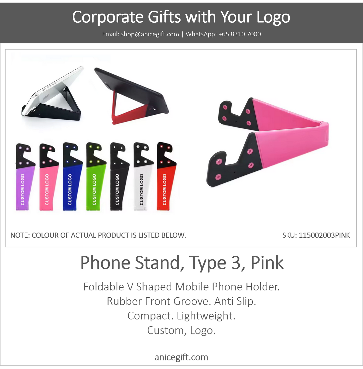 Phone Holder, Type 3, Pink