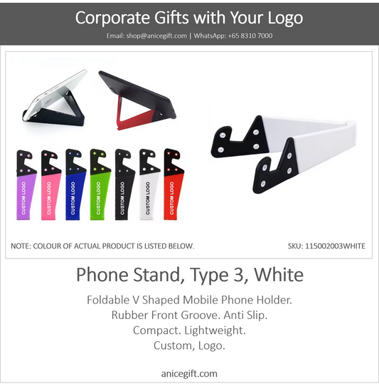 Phone Holder, Type 3, White