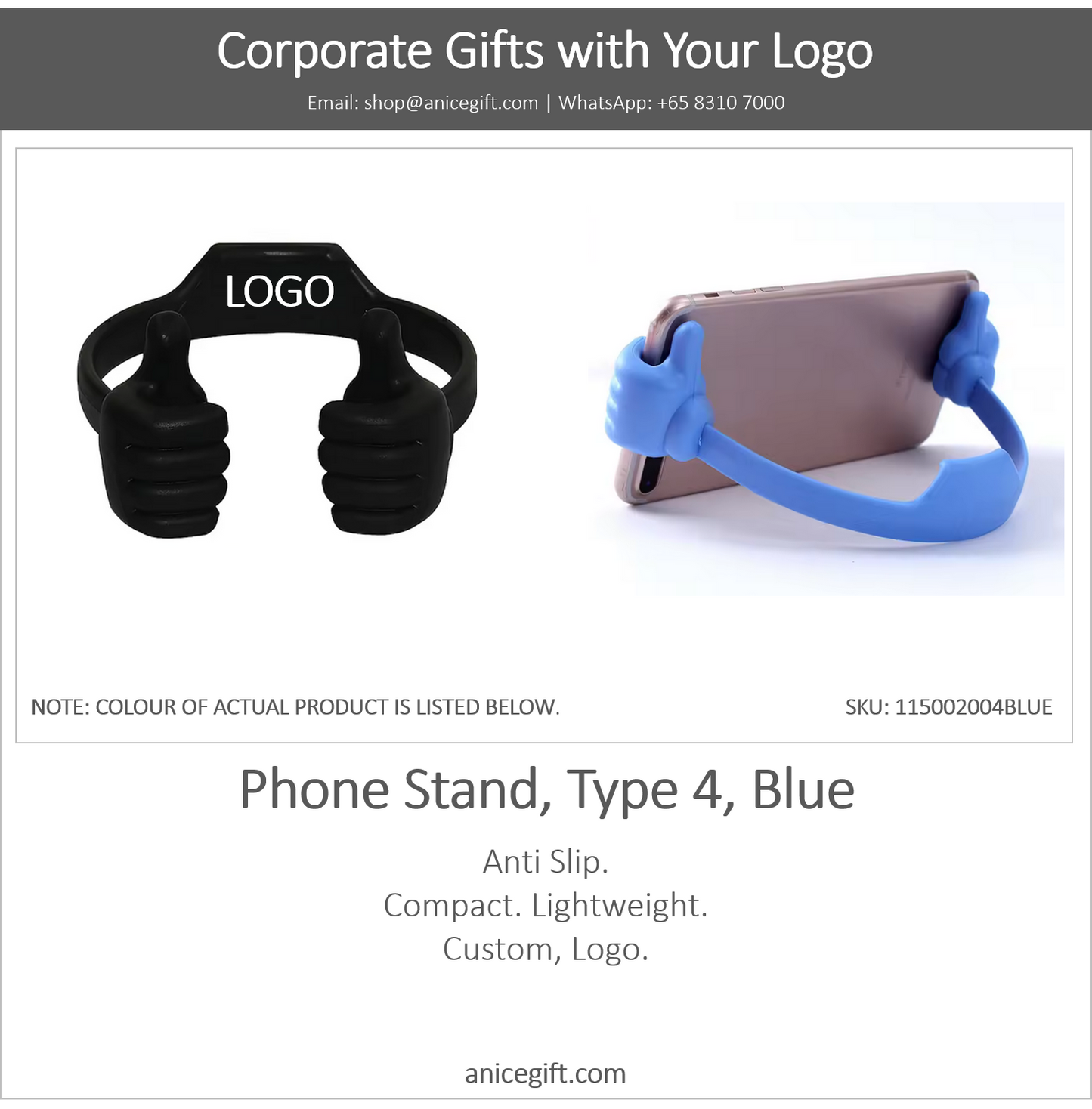 Phone Holder, Type 4, Blue