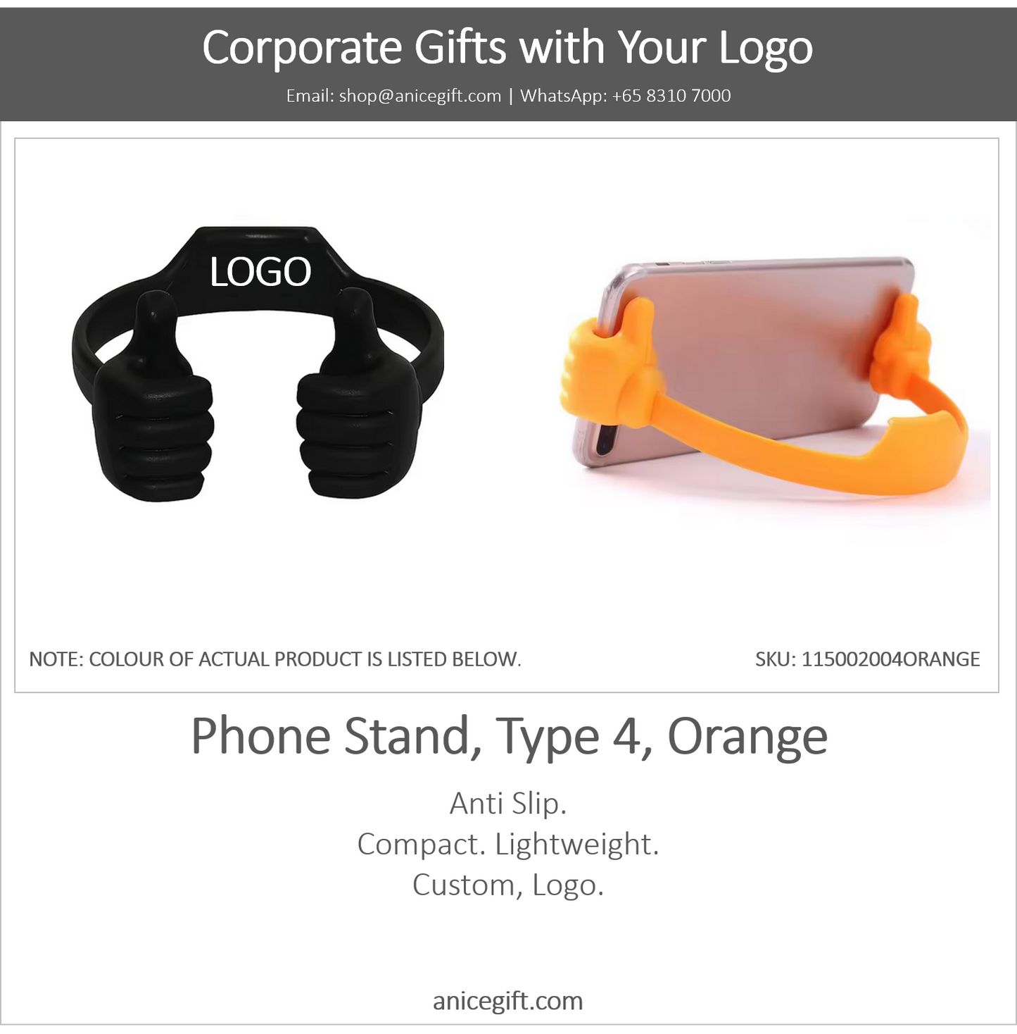 Phone Holder, Type 4, Orange