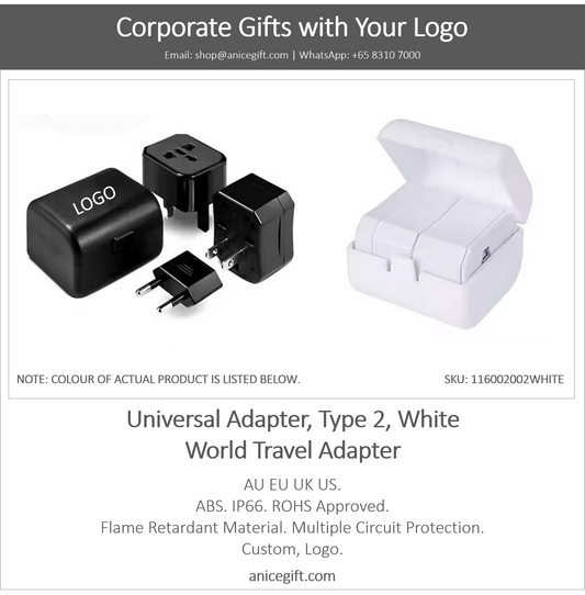 Universal Adapter, Type 2, White