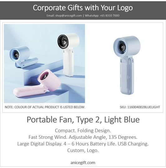Portable Fan, Type 2, LIght Blue