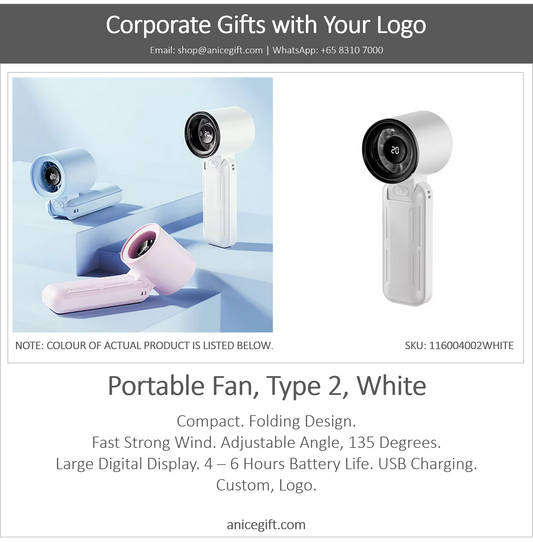 Portable Fan, Type 2, White