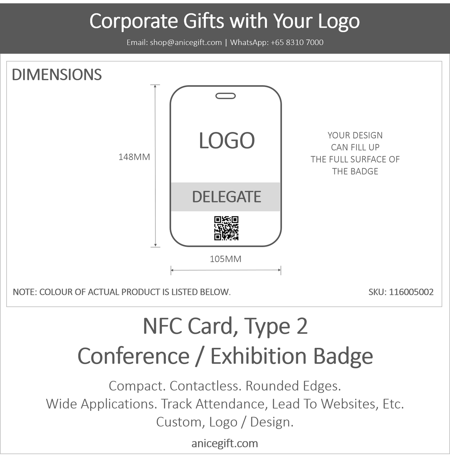 NFC Card, Type 2 | Conference / Exhibition Badge