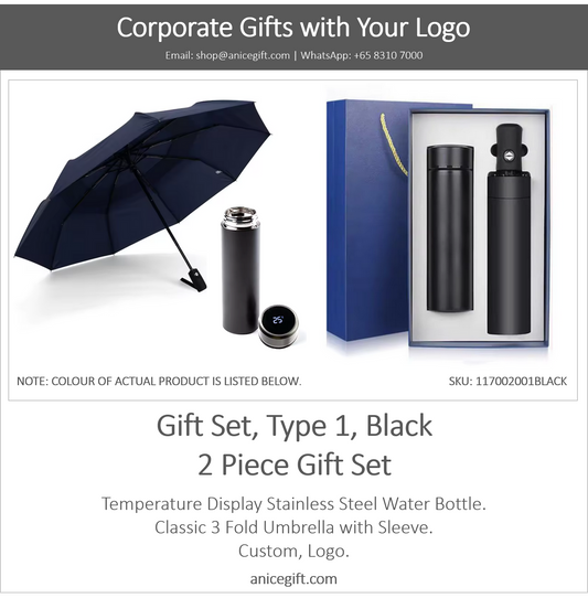 Gift Set, Type 1, Black | 2 Piece Gift Set