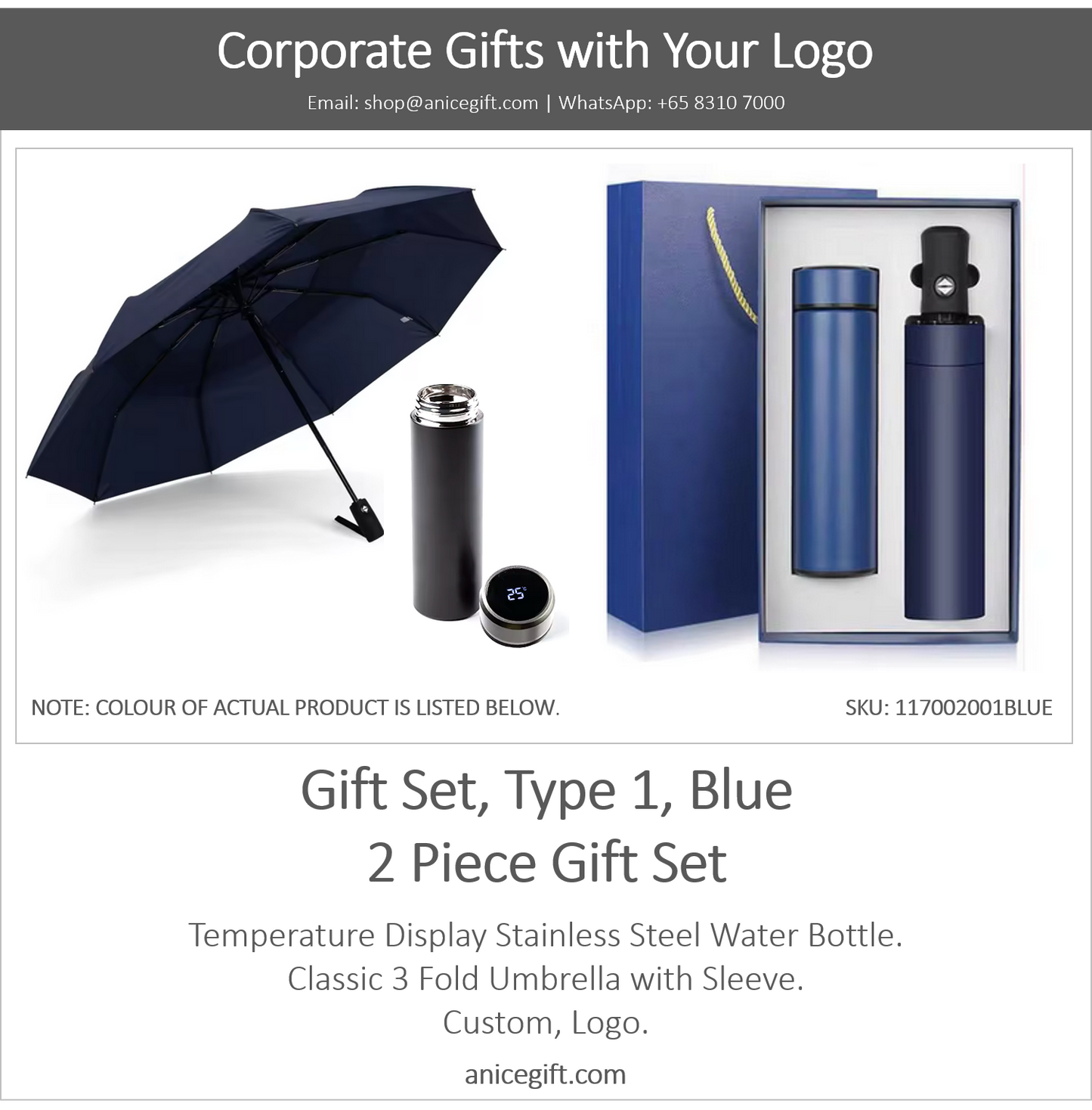 Gift Set, Type 1, Blue | 2 Piece Gift Set