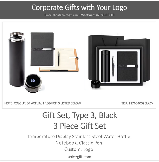 Gift Set, Type 3, Black | 3 Piece Gift Set