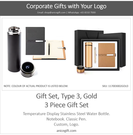 Gift Set, Type 3, Gold | 3 Piece Gift Set