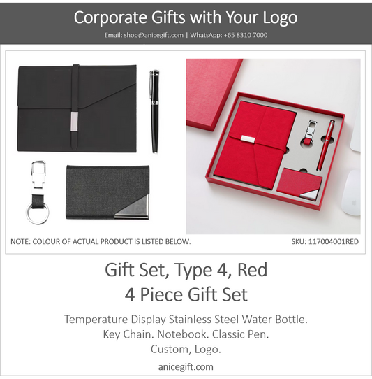 Gift Set, Type 4, Red | 4 Piece Gift Set