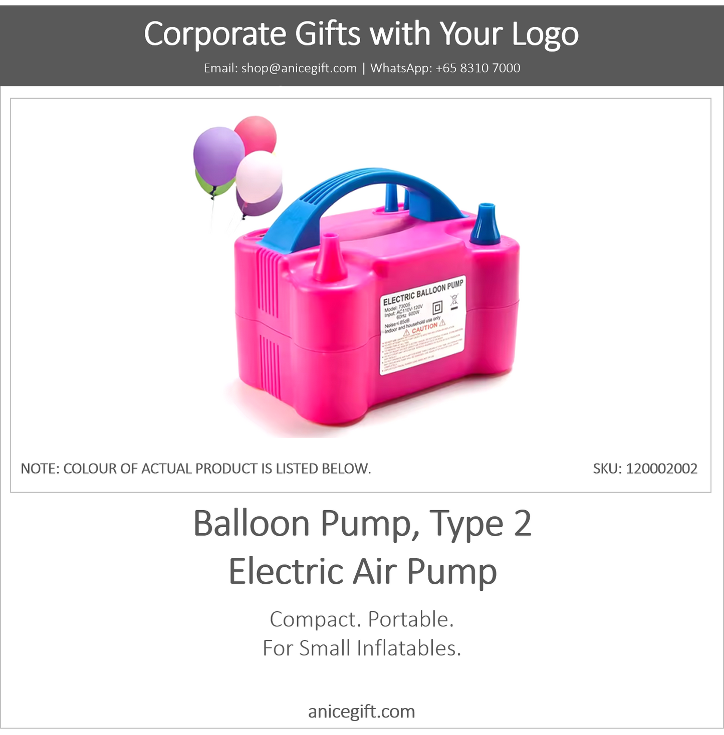Balloon Pump, Type 2 | Electric Air Pump
