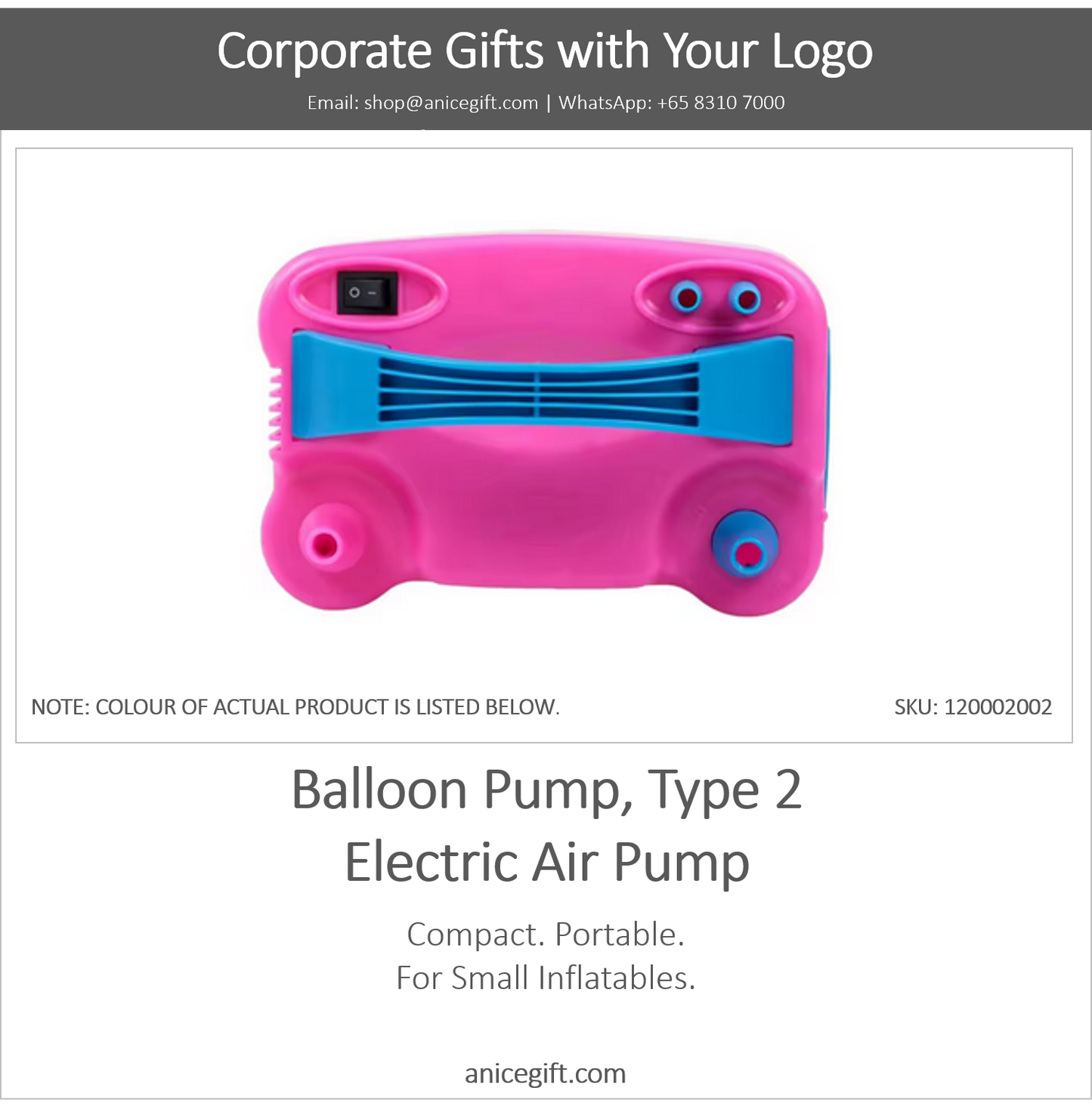 Balloon Pump, Type 2 | Electric Air Pump
