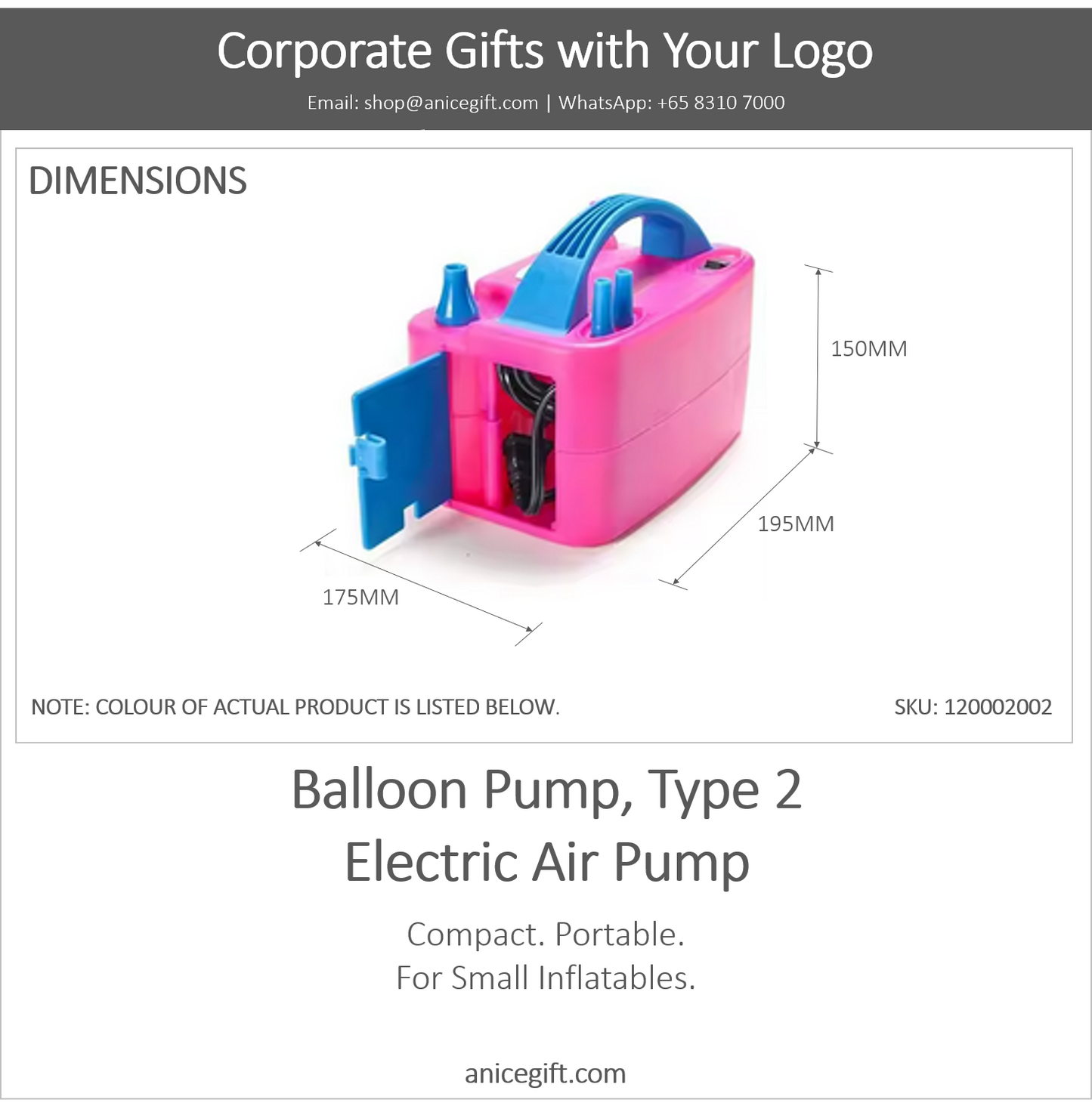 Balloon Pump, Type 2 | Electric Air Pump