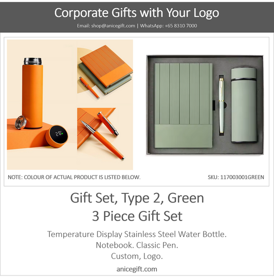 Gift Set, Type 2, Green | 3 Piece Gift Set